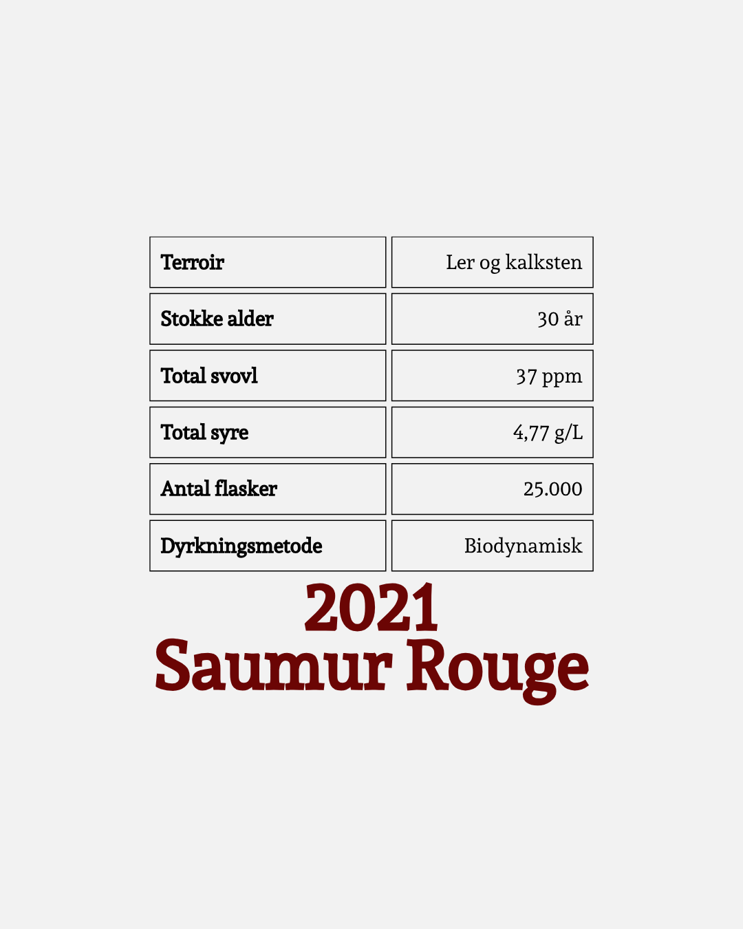 2021 Saumur Rouge